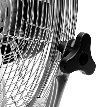 ZEVENTI - Standventilator FLOW 60W/230V 44,5 cm Hochglanz-Chrom