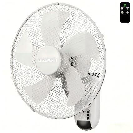 ZEVENTI - Wandventilator FANNY 45W/230V Ø 41 cm weiß + Fernbedienung