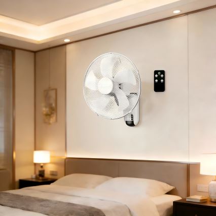 ZEVENTI - Wandventilator FANNY 45W/230V Ø 41 cm weiß + Fernbedienung