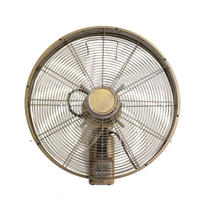 ZEVENTI - Wandventilator FANNY 50W/230V Ø 45 cm bronzefarben + Fernbedienung
