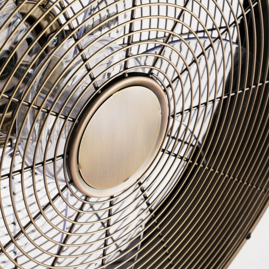 ZEVENTI - Wandventilator FANNY 50W/230V Ø 45 cm bronzefarben + Fernbedienung