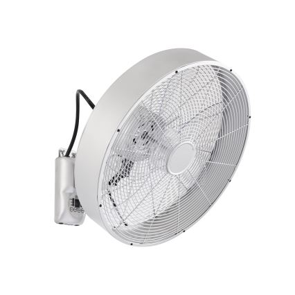 ZEVENTI - Wandventilator FANNY 50W/230V Ø 45 cm mattchrom + Fernbedienung