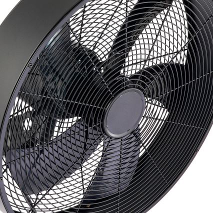 ZEVENTI - Wandventilator FANNY 50W/230V Ø 45 cm schwarz + Fernbedienung