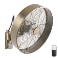 ZEVENTI - Wandventilator FANNY 50W/230V Ø 45 cm bronzefarben + Fernbedienung