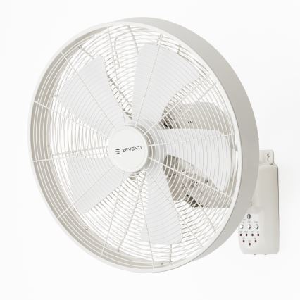 ZEVENTI - Wandventilator FREEZE 50 W / 230 V Ø 45 cm weiß + Fernbedienung