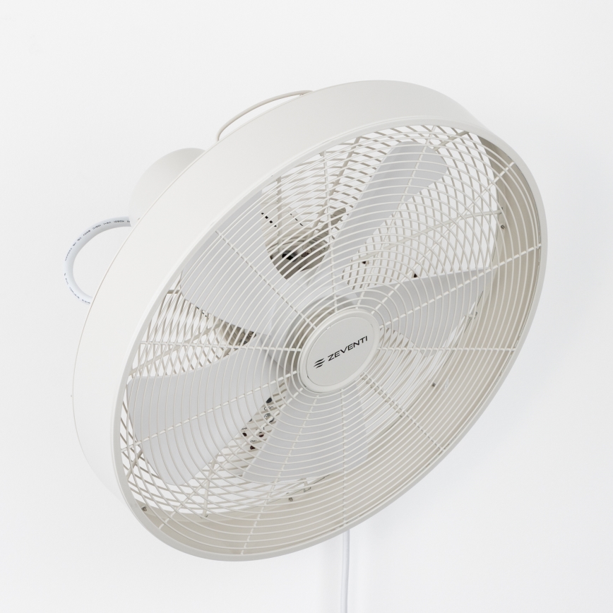 ZEVENTI - Wandventilator FREEZE 50 W / 230 V Ø 45 cm weiß + Fernbedienung