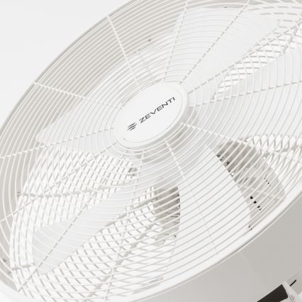 ZEVENTI - Wandventilator FREEZE 50 W / 230 V Ø 45 cm weiß + Fernbedienung