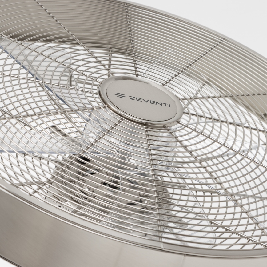 ZEVENTI - Wandventilator FREEZE 50W/230V d 40 cm matt Chrom + Fernbedienung
