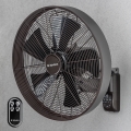 ZEVENTI - Wandventilator FREEZE 50W/230V d 40 cm schwarz/braun + Fernbedienung