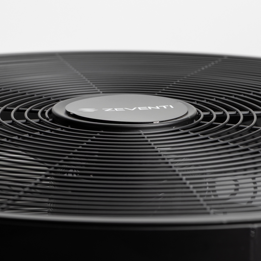 ZEVENTI - Wandventilator FREEZE 50W/230V d 40 cm schwarz + Fernbedienung