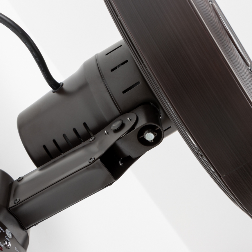 ZEVENTI - Wandventilator FREEZE 50W/230V d 40 cm schwarz/braun + Fernbedienung