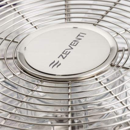 ZEVENTI - Wandventilator FREEZE 50W/230V Ø 45 cm mattchrom + Fernbedienung