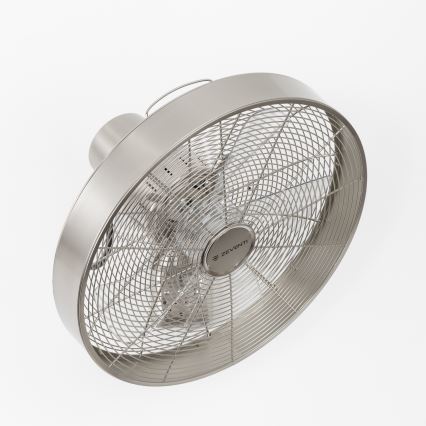 ZEVENTI - Wandventilator FREEZE 50W/230V Ø 45 cm mattchrom + Fernbedienung