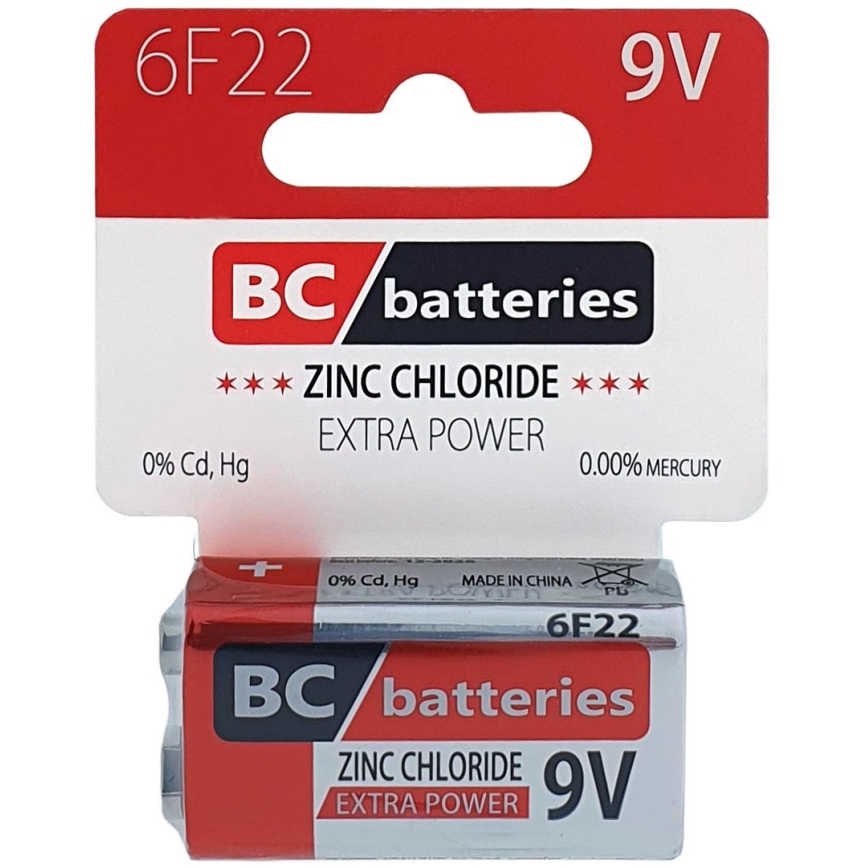 Zinkchlorid-Batterie 6F22 EXTRA POWER 9V