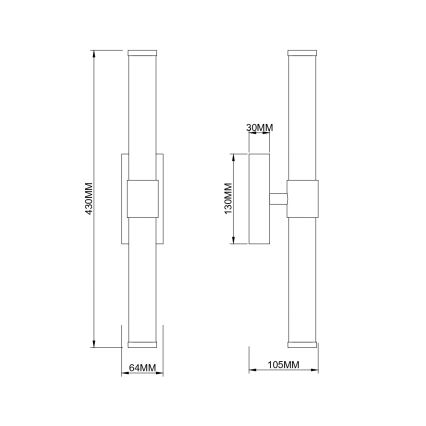 Zuma Line - LED-Wandleuchte LED/8W/230V Messing