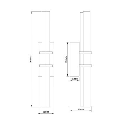 Zuma Line - LED-Wandleuchte LED/8W/230V goldfarben