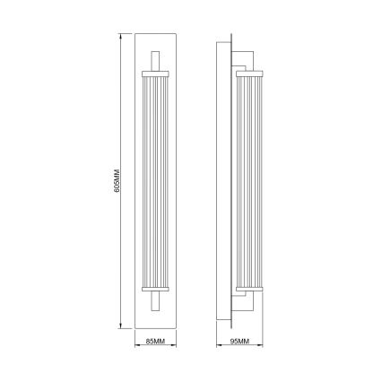 Zuma Line - LED-Wandleuchte LED/13W/230V goldfarben