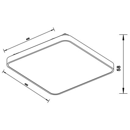 Zuma Line - LED-Deckenleuchte LED/40W/230V glänzendes Chrom