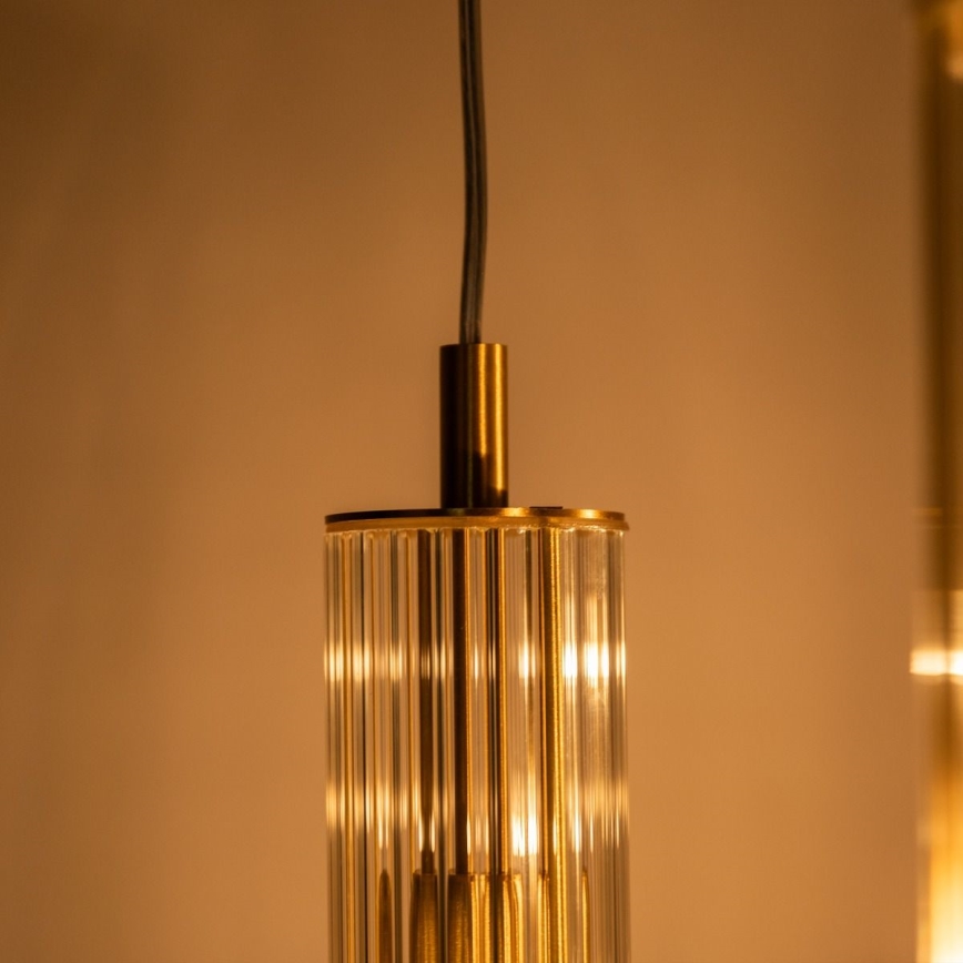 Zuma Line - Pendelleuchte an Kabel 3xE14/7W/230V goldfarben