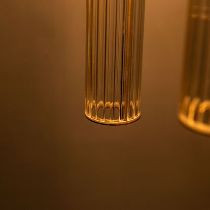 Zuma Line - Pendelleuchte an Kabel 3xE14/7W/230V goldfarben