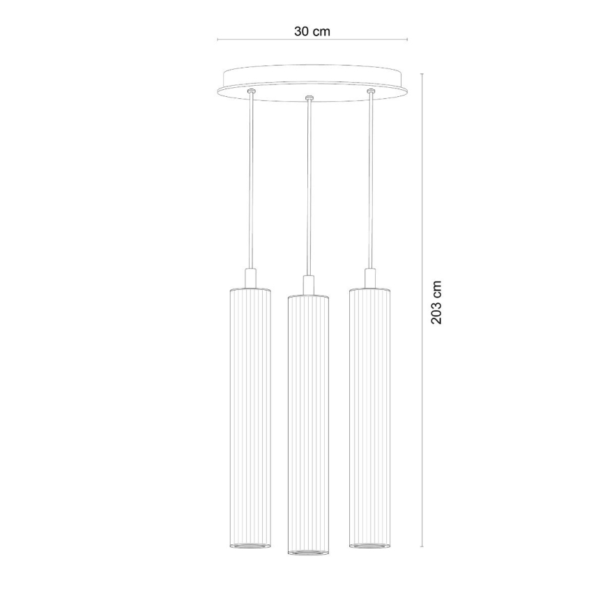 Zuma Line - Pendelleuchte an Kabel 3xE14/7W/230V goldfarben
