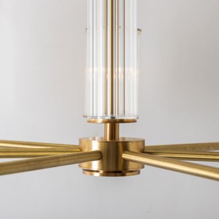 Zuma Line - Deckenleuchte mit Stange 7xE14/7W/230V goldfarben