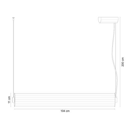 Zuma Line - LED-dimmbarer Pendelleuchter an Kabel LED/39W/230V 2700-6500K gold + Fernbedienung