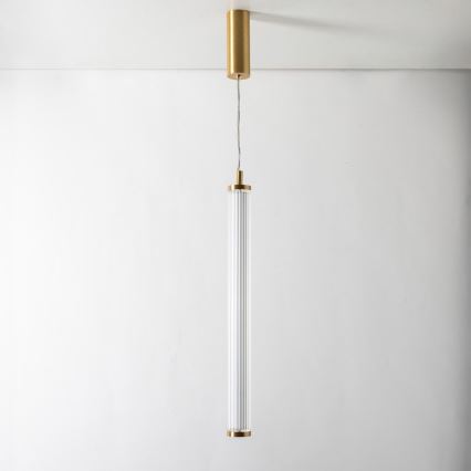Zuma Line - LED-dimmbare Seil-Hängeleuchte LED/26W/230V 2700-6500K goldfarben + Fernbedienung