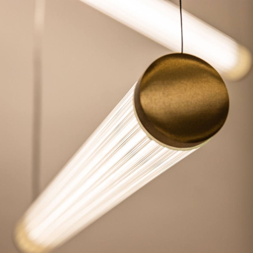 Zuma Line - LED-dimmbare Hängeleuchte an Drahtseil LED/64W/230V 2700-6500K gold + Fernbedienung