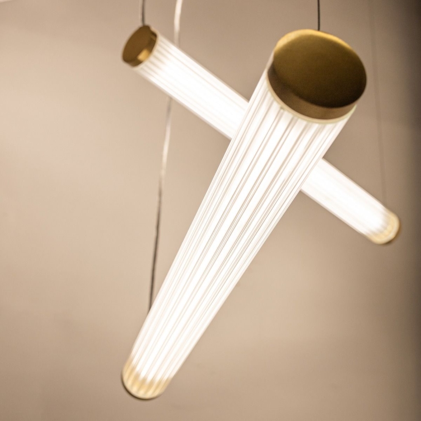 Zuma Line - LED-dimmbare Hängeleuchte an Drahtseil LED/64W/230V 2700-6500K gold + Fernbedienung