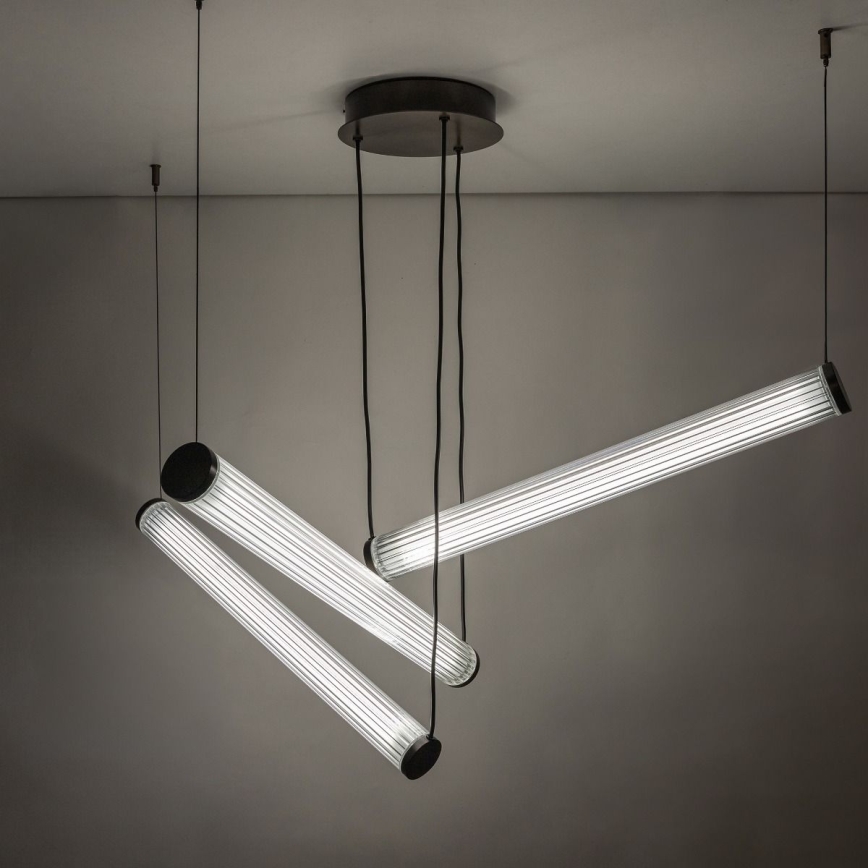 Zuma Line - dimmbare LED-Pendelleuchte mit Seilaufhängung LED/64W/230V 2700-6500K schwarz + Fernbedienung
