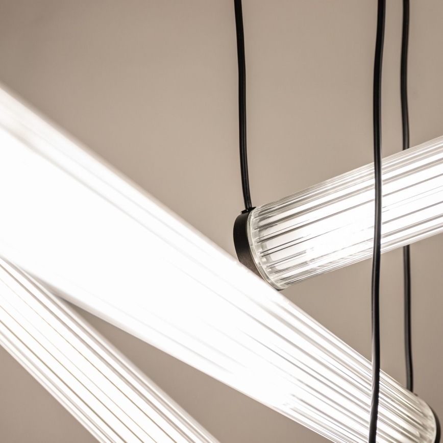 Zuma Line - dimmbare LED-Pendelleuchte mit Seilaufhängung LED/64W/230V 2700-6500K schwarz + Fernbedienung