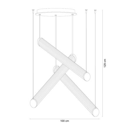 Zuma Line - dimmbare LED-Pendelleuchte mit Seilaufhängung LED/64W/230V 2700-6500K schwarz + Fernbedienung