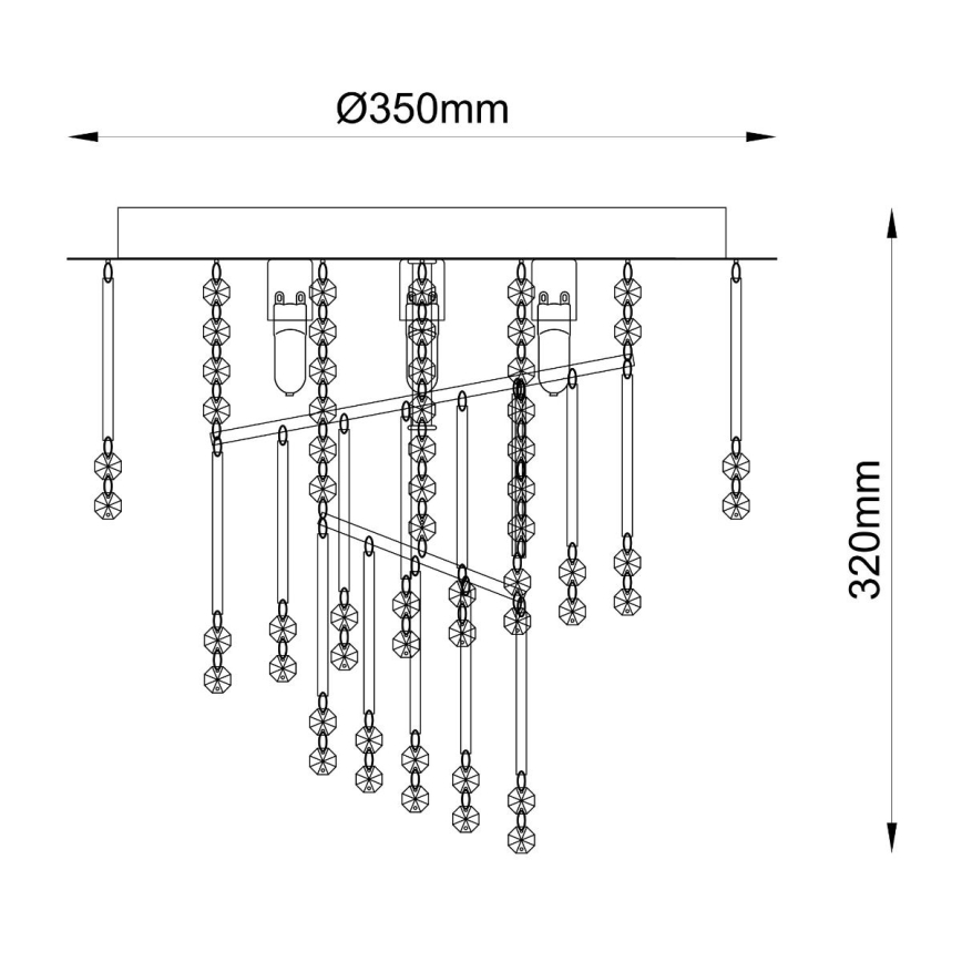 Zuma Line - Deckenleuchte 4xG9/25W/230V Ø 35 cm glänzender Chrom/transparent