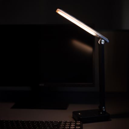 Zuma Line - Aufladbare LED-Tischleuchte LED/8W/1200 mAh 3000/4500/6000K schwarz