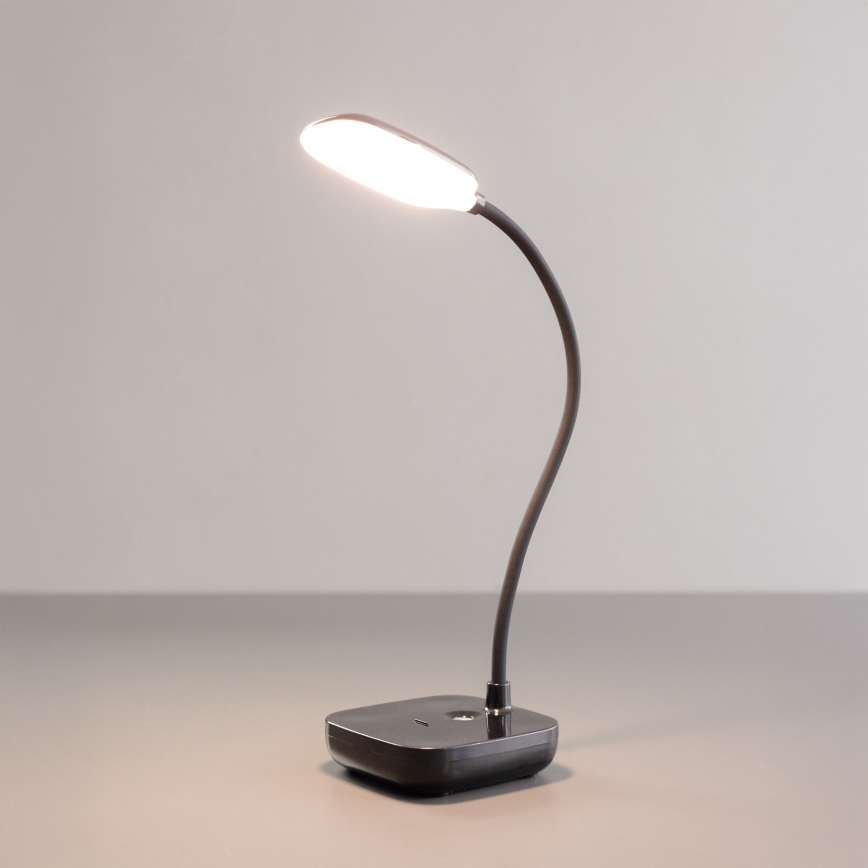 Zuma Line - Aufladbare LED-Tischleuchte LED/7W/1200 mAh 3000/4500/6000K schwarz