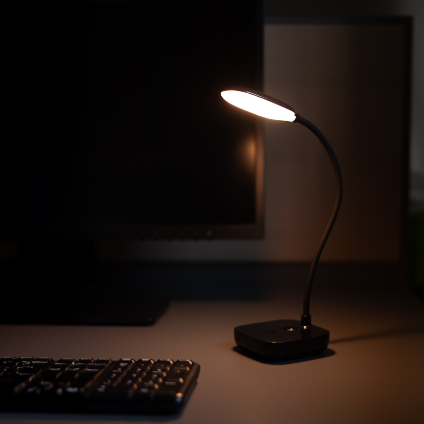 Zuma Line - Aufladbare LED-Tischleuchte LED/7W/1200 mAh 3000/4500/6000K schwarz