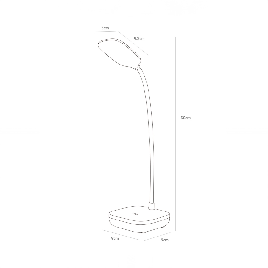 Zuma Line - Aufladbare LED-Tischleuchte LED/7W/1200 mAh 3000/4500/6000K weiß