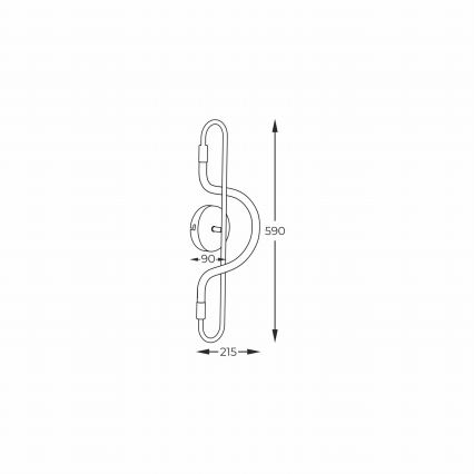 Zuma Line - LED-Wandleuchte BALBO LED/10W/230V 3000/4000/6000K schwarz