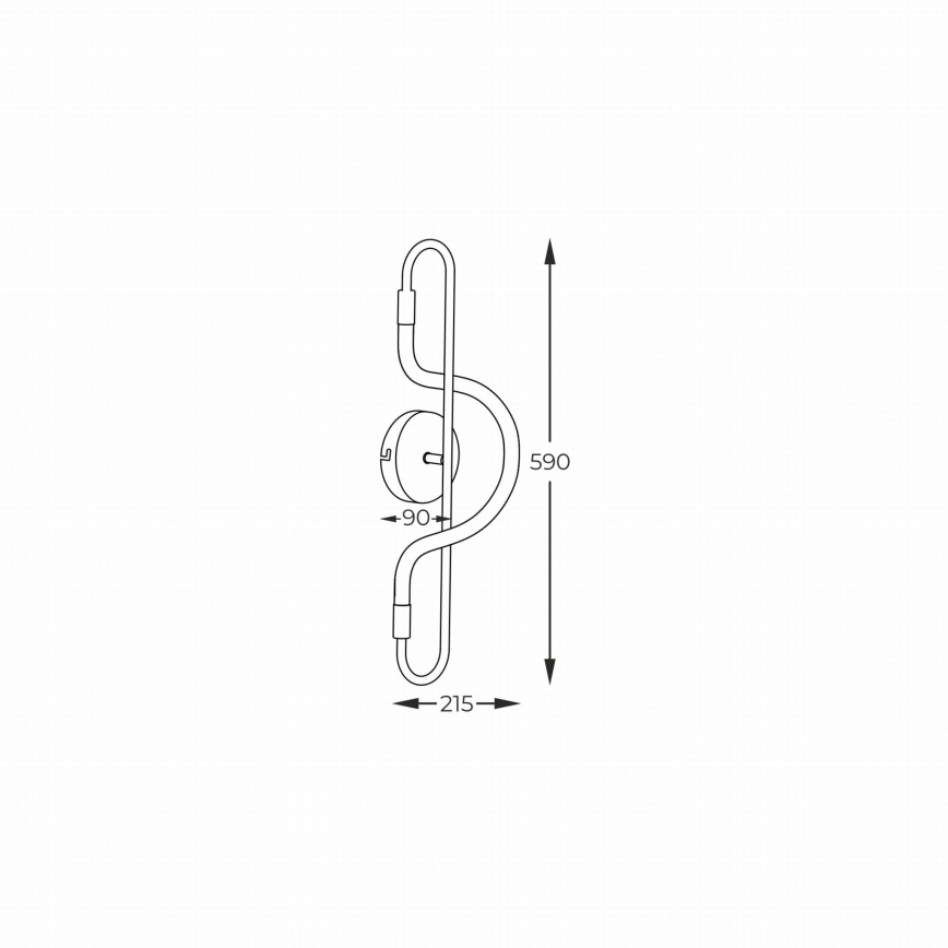 Zuma Line - LED-Wandleuchte BALBO LED/10W/230V 3000/4000/6000K schwarz