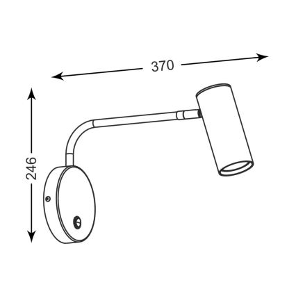 Zuma Line - Wandleuchte 1xGU10/50W/230V glänzender Chrom