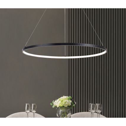 Zuma Line - LED-Hängeleuchte an Schnur LED/28W/230V 3000/4000/6000K d 60 cm schwarz