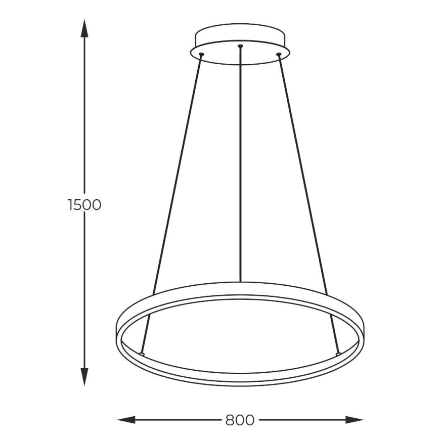 Zuma Line - LED-Hängeleuchte an Schnur LED/36W/230V 3000/4000/6000K d 80 cm golden