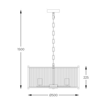 Zuma Line - Hängeleuchte an Kette 3xE27/40W/230V glänzendes Chrom