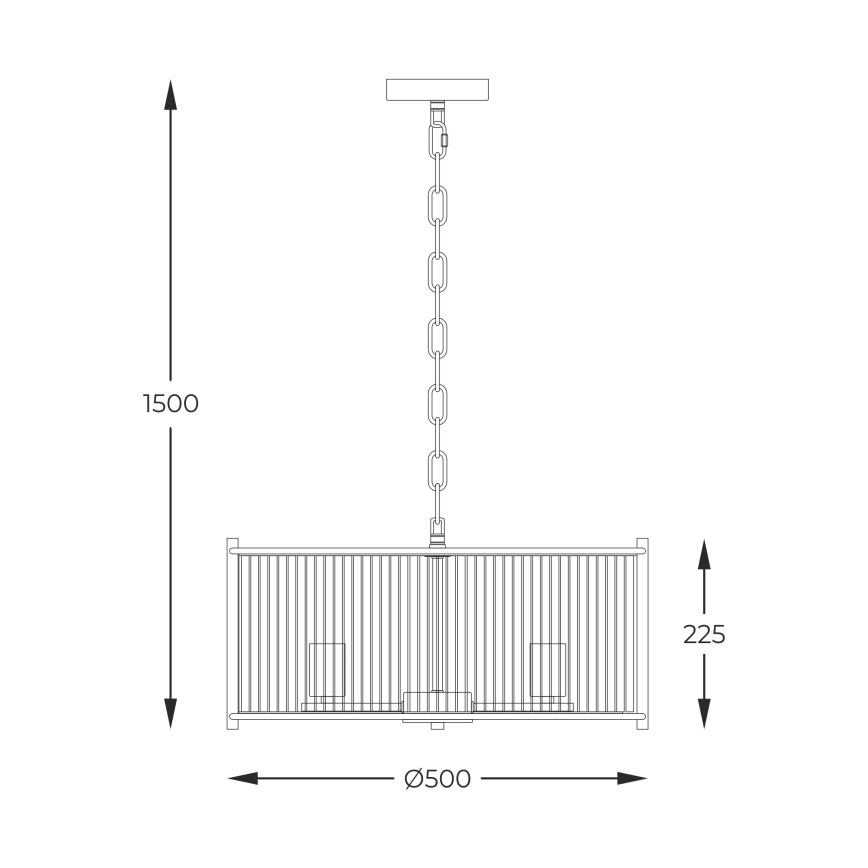 Zuma Line - Hängeleuchte an Kette 3xE27/40W/230V glänzendes Chrom