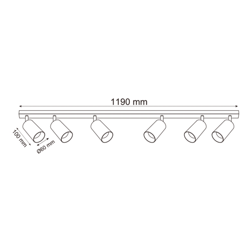 Zuma Line - Strahler 6xGU10/50W/230V golden