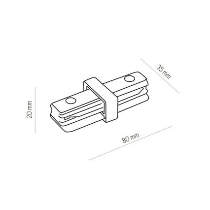 Zuma Line - Strahler für Schienensystem 8xGU10/10W/230V schwarz + Schienenzubehör