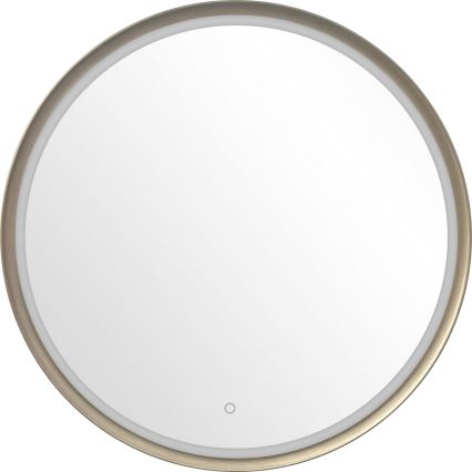 Zuma Line - LED-Badezimmerspiegel mit Hintergrundbeleuchtung LED/36W/230V 3000/4000/6000K Ø 80 cm IP44 Messing