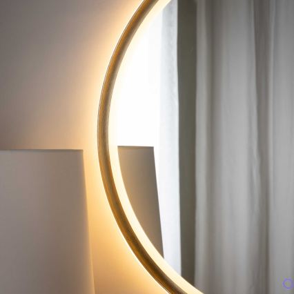 Zuma Line - LED-Badezimmerspiegel mit Hintergrundbeleuchtung LED/36W/230V 3000/4000/6000K Ø 80 cm IP44 Messing