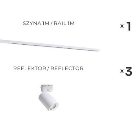 Zuma Line - Strahler für Schienensystem 3x GU10/35W/230V, weiß